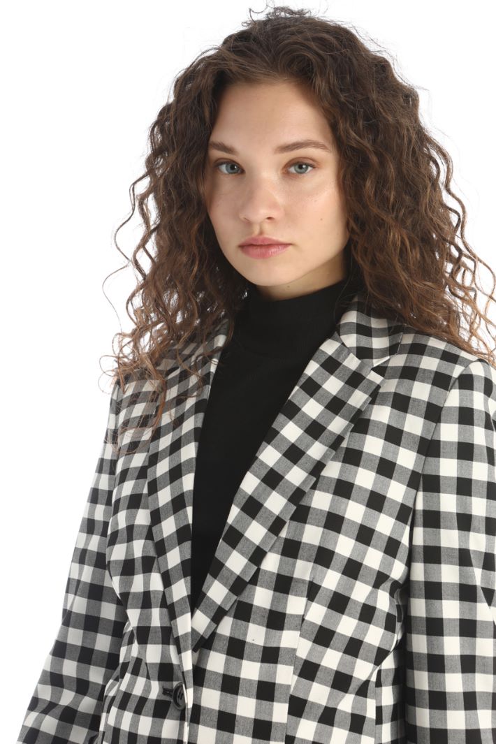Blazer in viscosa - NERO BIANCO - Fashion Market - 3