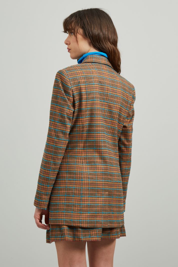 Blazer in viscosa - CAMMELLO NERO AZZURRO - Fashion Market - 4