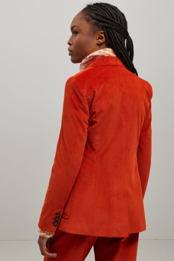 Blazer in velluto a coste  - RUGGINE - Fashion Market - 4