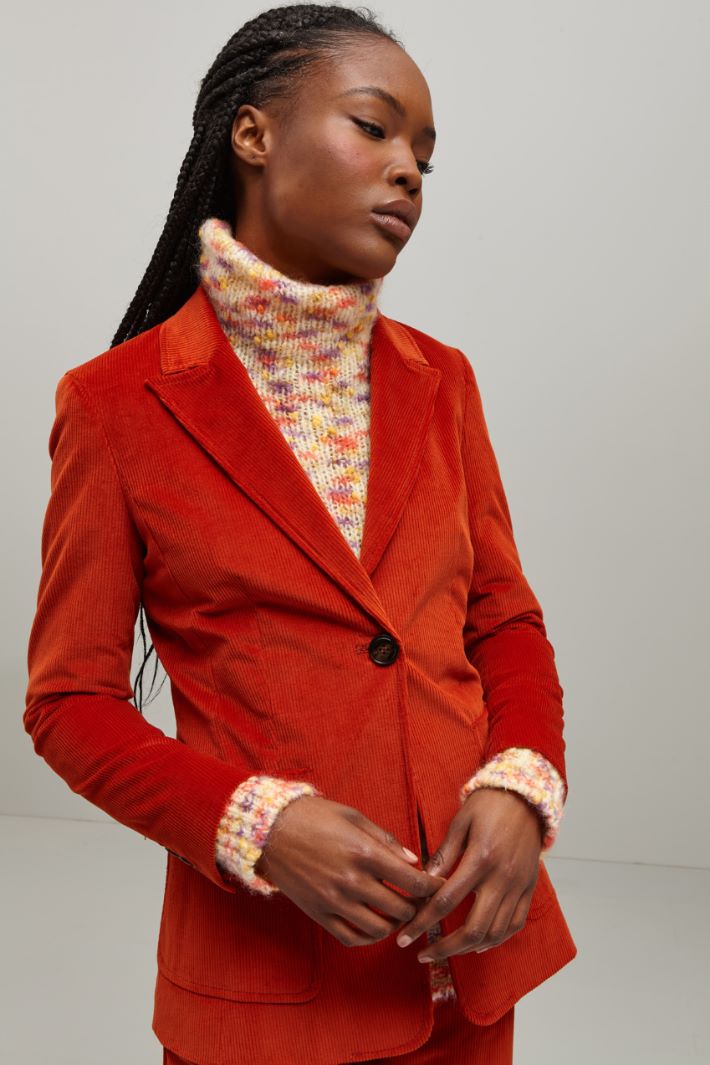 Blazer in velluto a coste  - RUGGINE - Fashion Market - 2