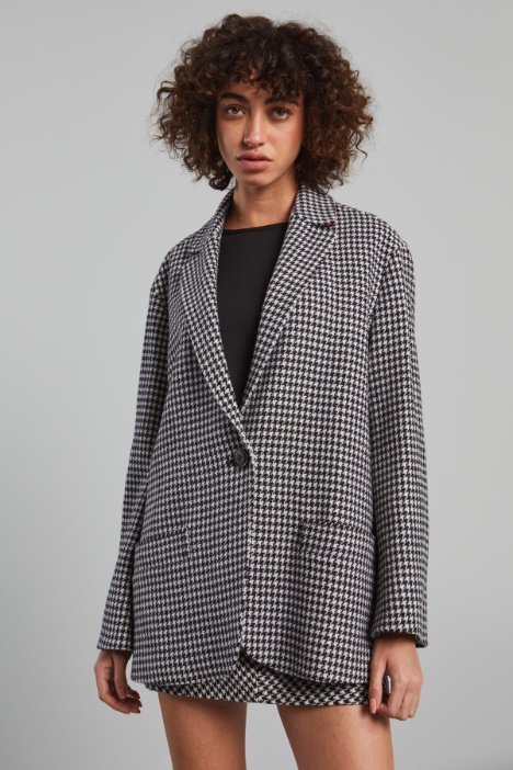 Blazer over in stuoia di lana - Fashion Market