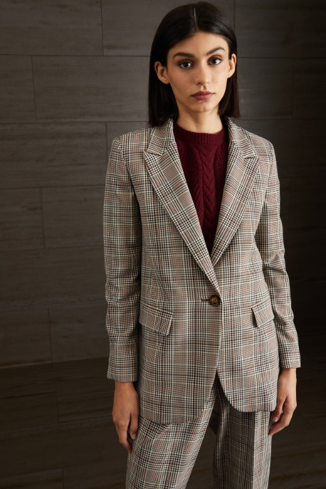 Blazer monopetto in viscosa - Fashion Market