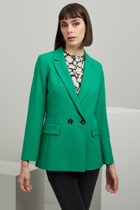 Blazer doppiopetto in viscosa - Fashion Market
