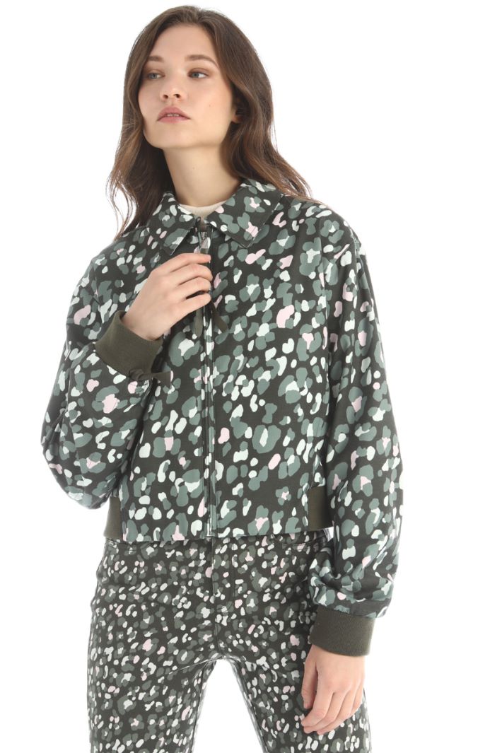 Giacca in twill di cotone - VERDE - Fashion Market