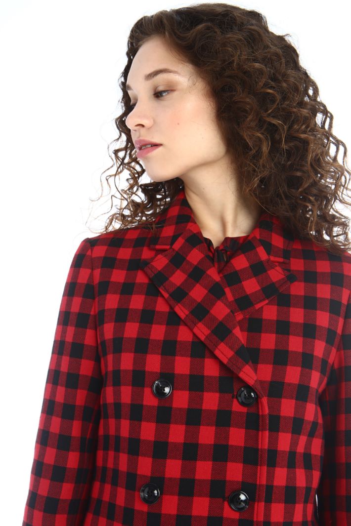 Blazer di cotone - ROSSO NERO - Fashion Market - 3