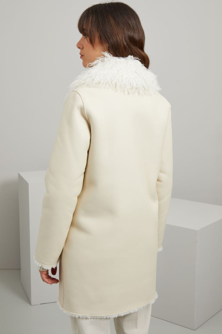 Giaccone in similpelle - BIANCO LATTE - Fashion Market - 5