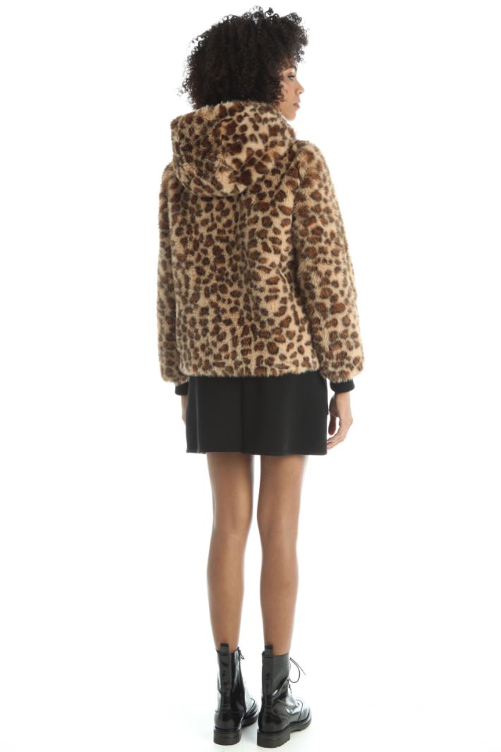 Giacca in similpelliccia - BEIGE MARRONE - Fashion Market - 2