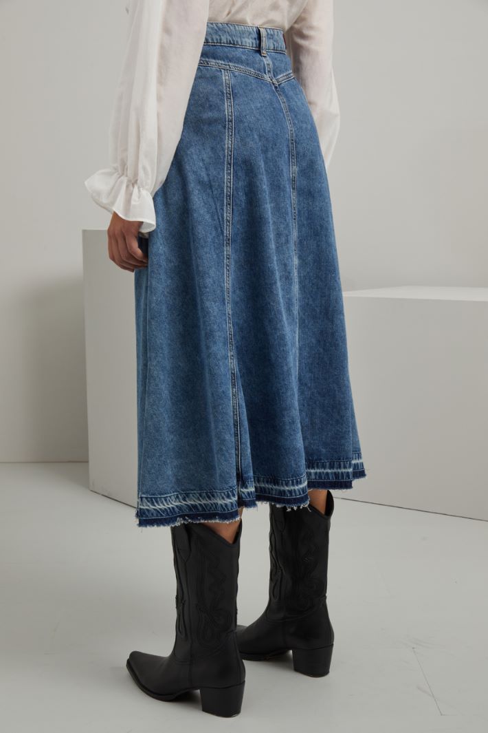 Gonna lunga in denim - BLU DENIM - Fashion Market - 4
