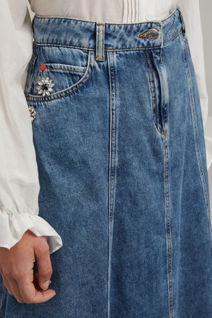 Gonna lunga in denim - BLU DENIM - Fashion Market - 3
