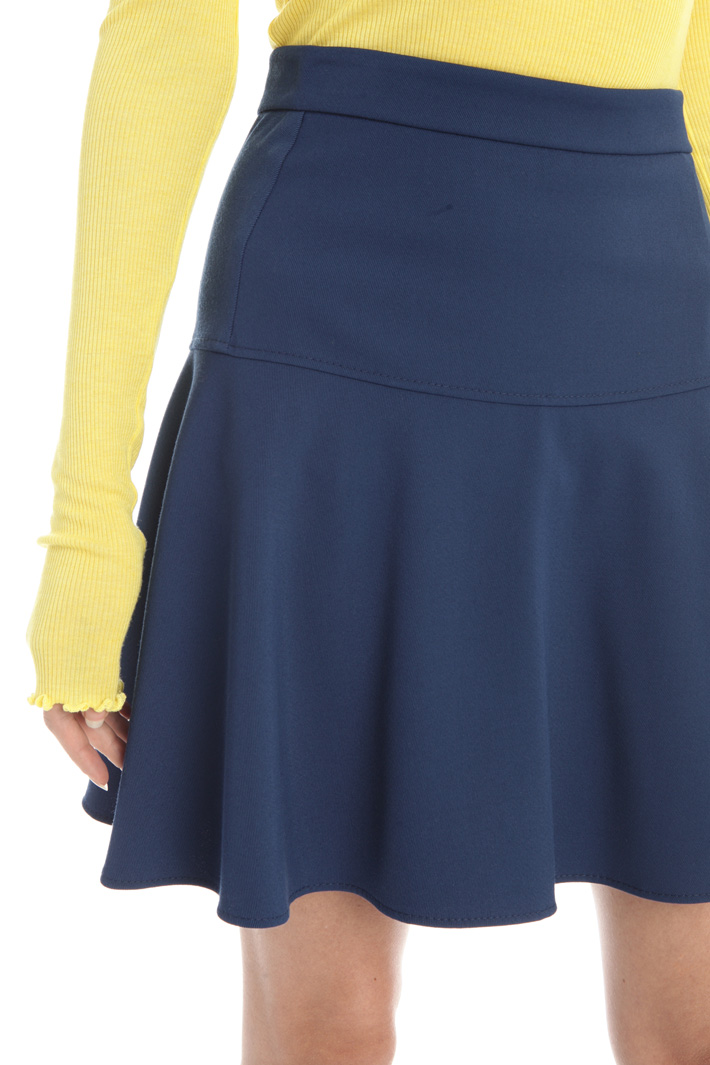 Gonna corta con balza - BLU - Fashion Market - 3