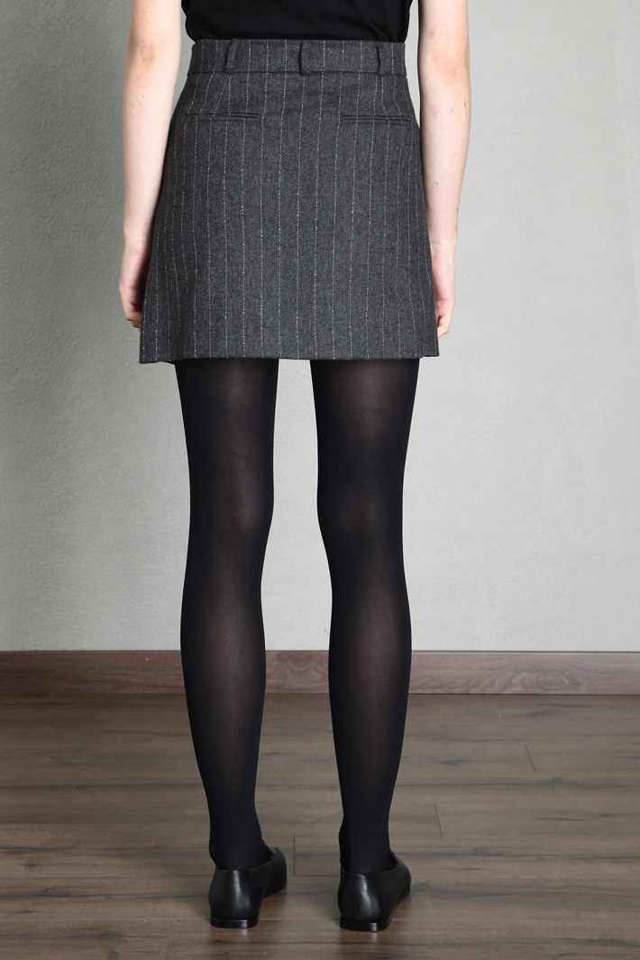 Minigonna in flanella - ANTRACITE - Fashion Market - 2