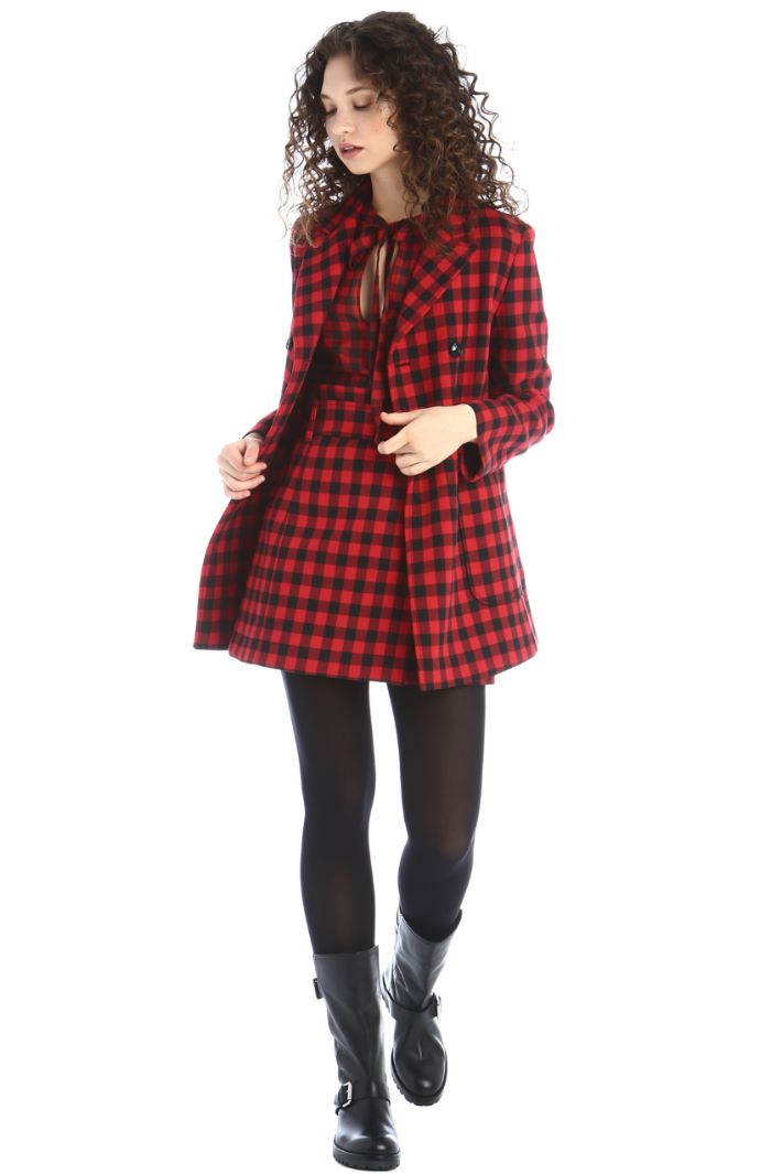 Minigonna a portafoglio - ROSSO NERO - Fashion Market - 2