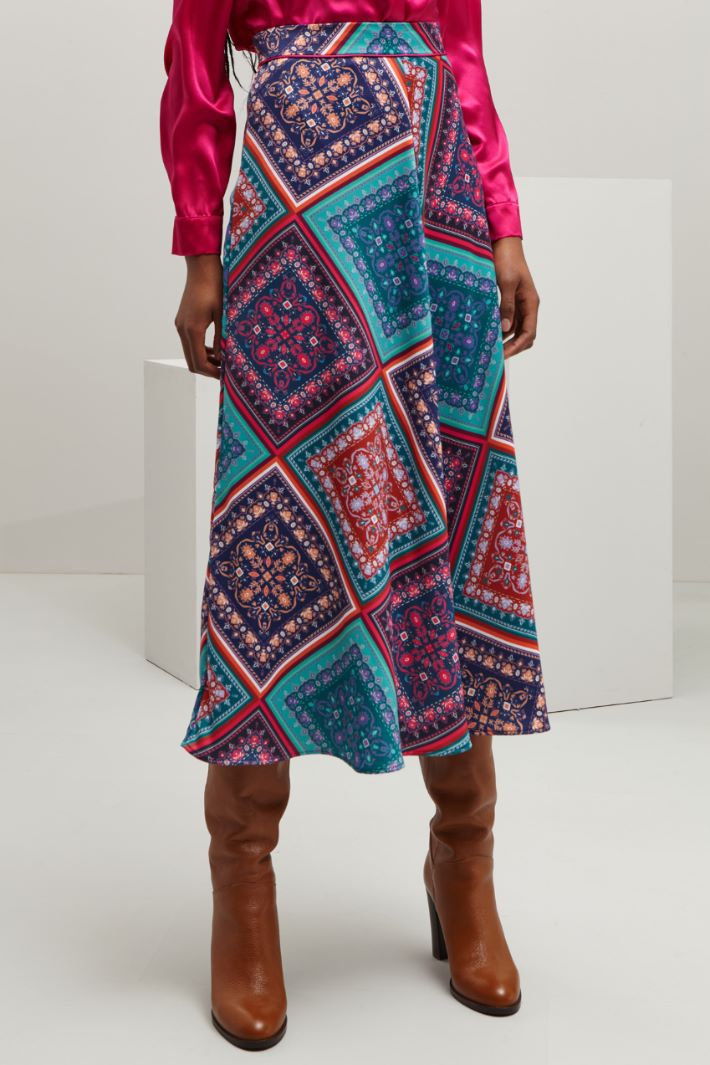 Gonna svasata - ACQUAMARINA BLU ROSA - Fashion Market - 4