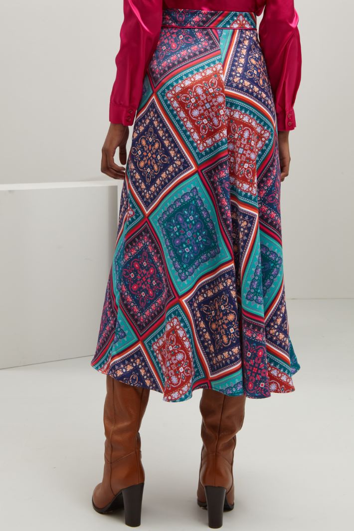 Gonna svasata - ACQUAMARINA BLU ROSA - Fashion Market - 3