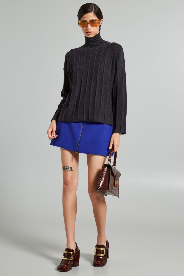 Gonna corta in panno di lana - BLUETTE - Fashion Market