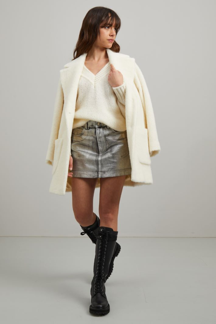 Minigonna in denim  - ARGENTO - Fashion Market