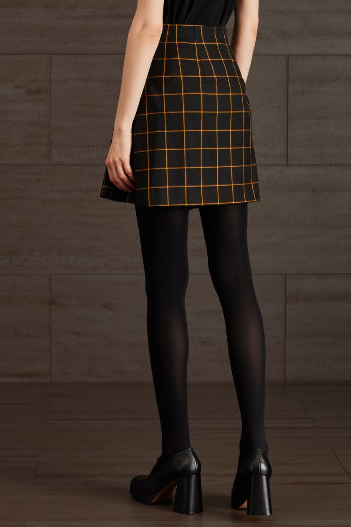 Gonna corta a portafoglio - NERO GIALLO MARRONE - Fashion Market - 4