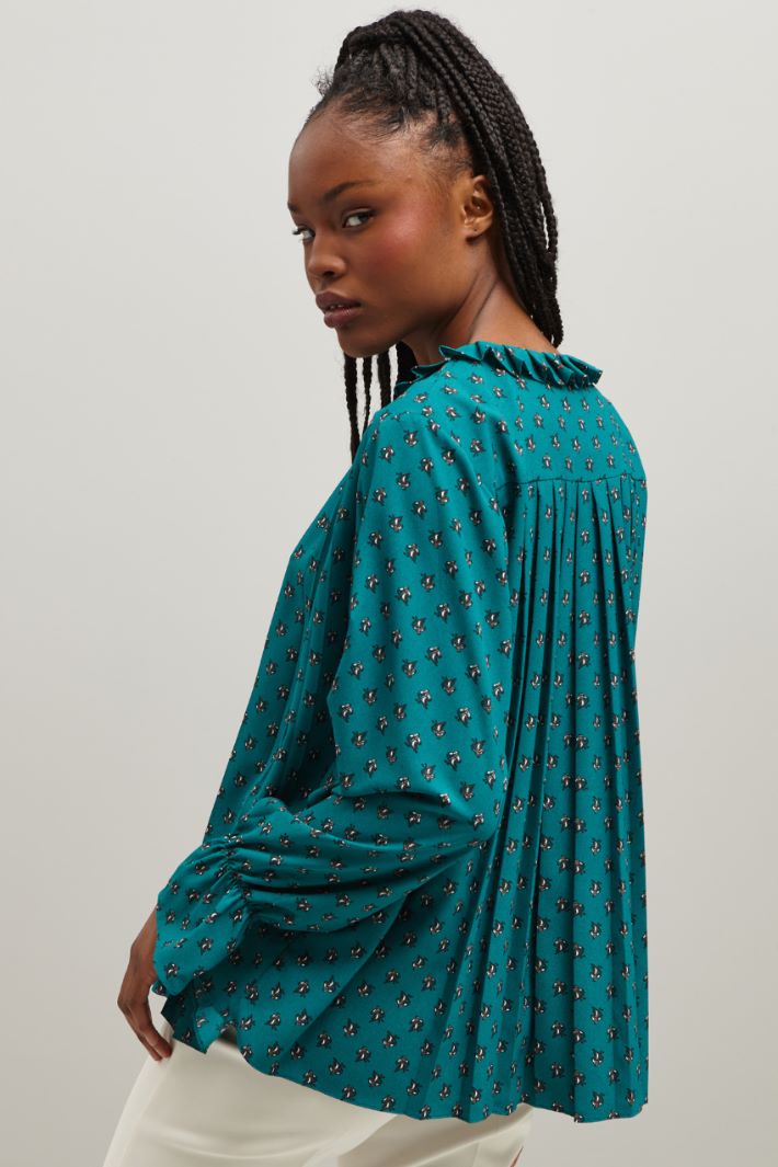 Blusa in crépe de chine - OTTANIO - Fashion Market - 4