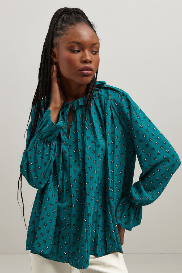 Blusa in crépe de chine - OTTANIO - Fashion Market - 2