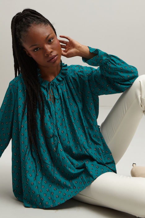 Blusa in crépe de chine - Fashion Market