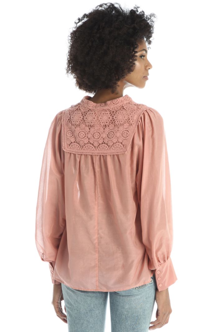 Casacca in voile di seta - ROSA ANTICO - Fashion Market - 2