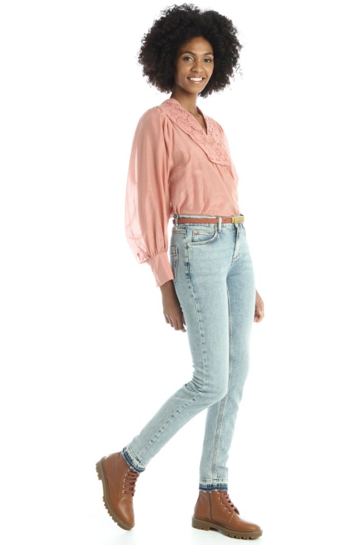 Casacca in voile di seta - ROSA ANTICO - Fashion Market
