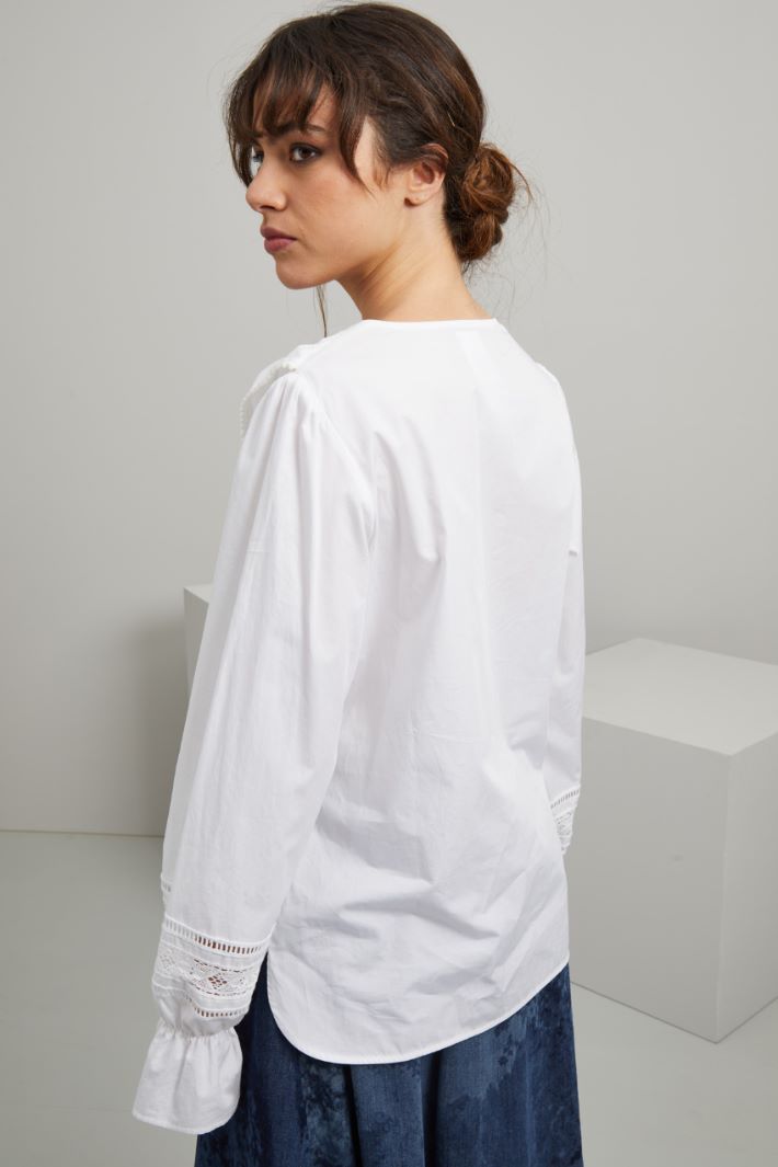 Casacca in popeline - BIANCO - Fashion Market - 4