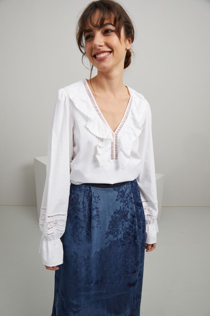 Casacca in popeline - BIANCO - Fashion Market - 2