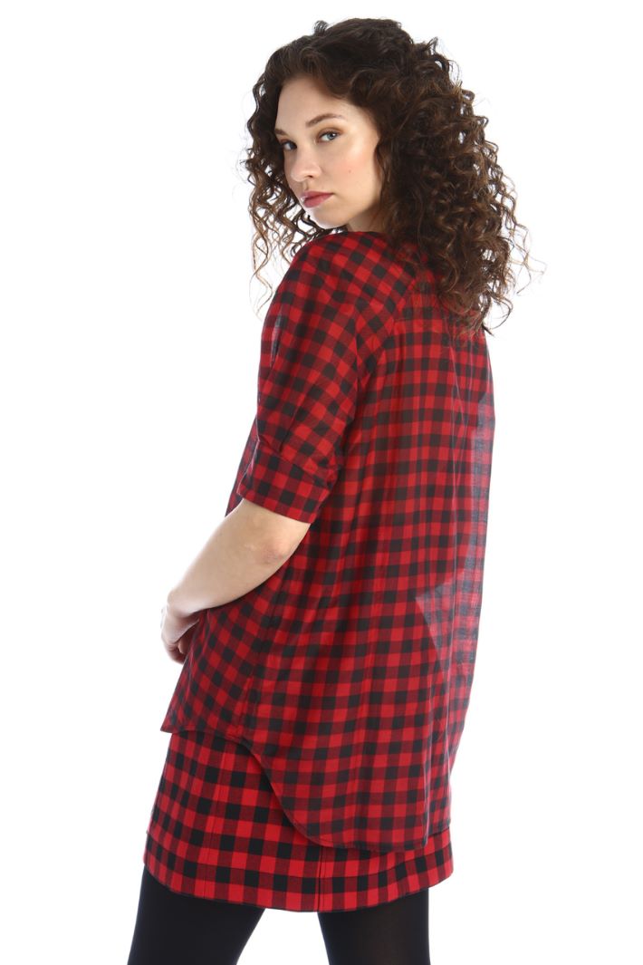 Top in cotone e seta - ROSSO NERO - Fashion Market - 4