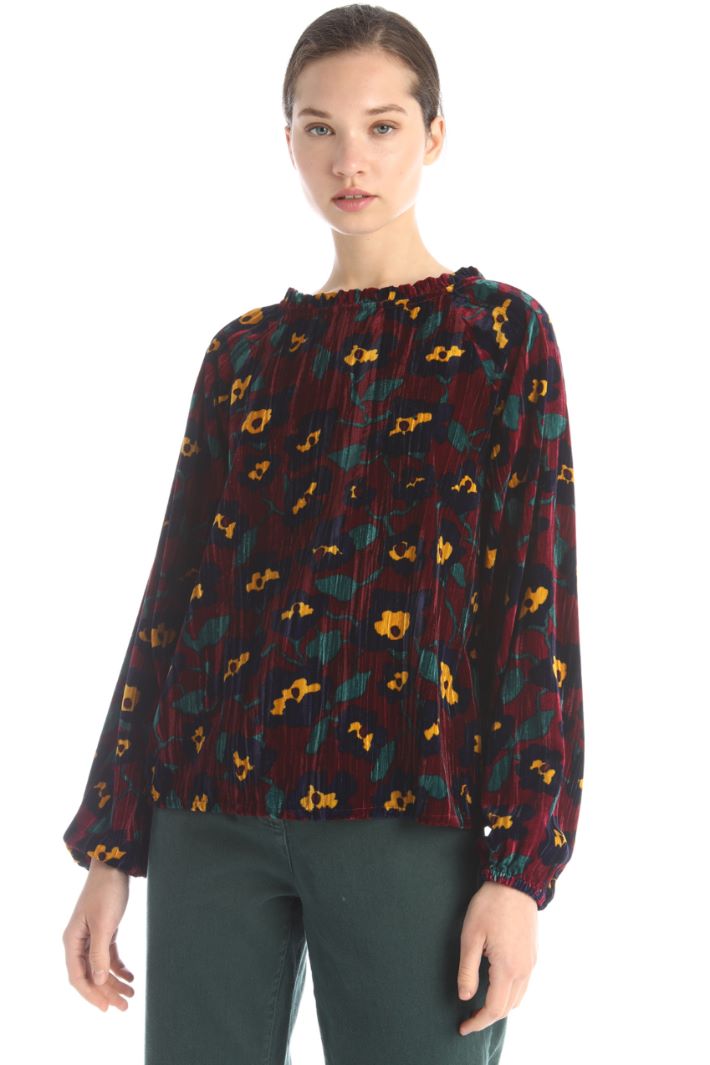 Blusa in velluto - VIOLA BLU - Fashion Market - 4