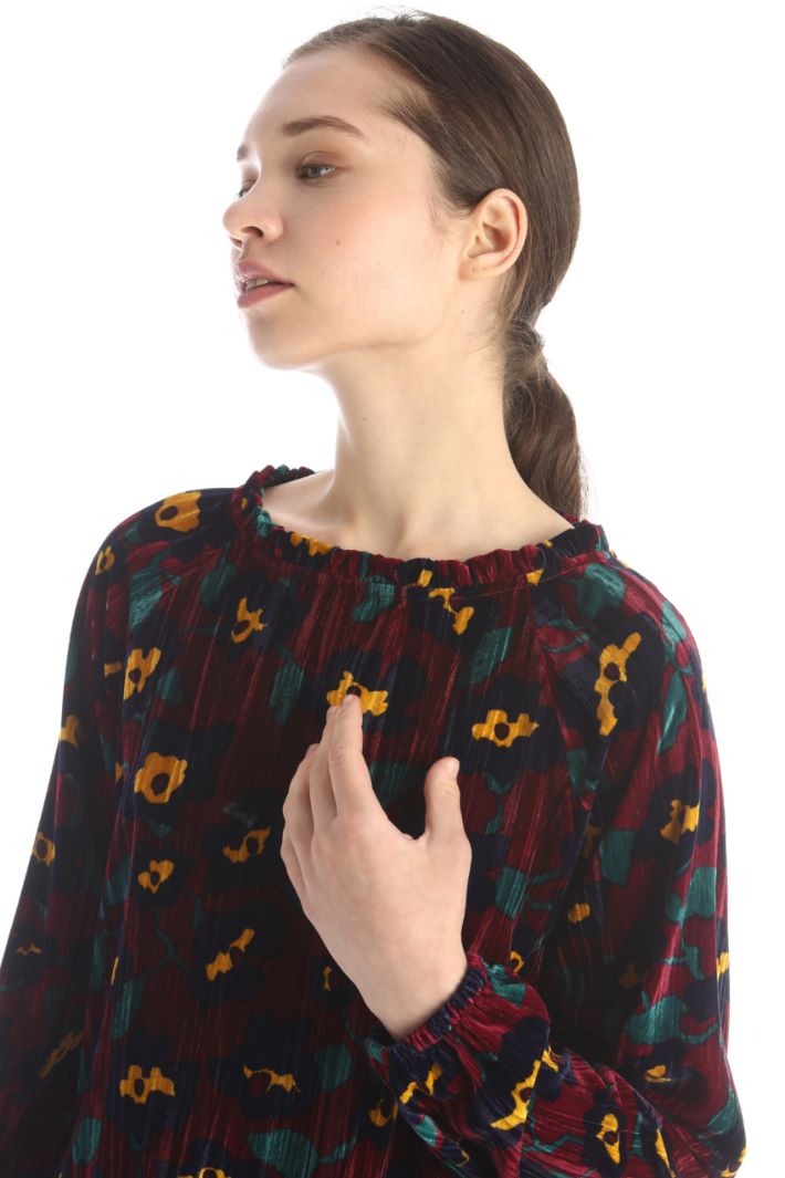 Blusa in velluto - VIOLA BLU - Fashion Market - 3
