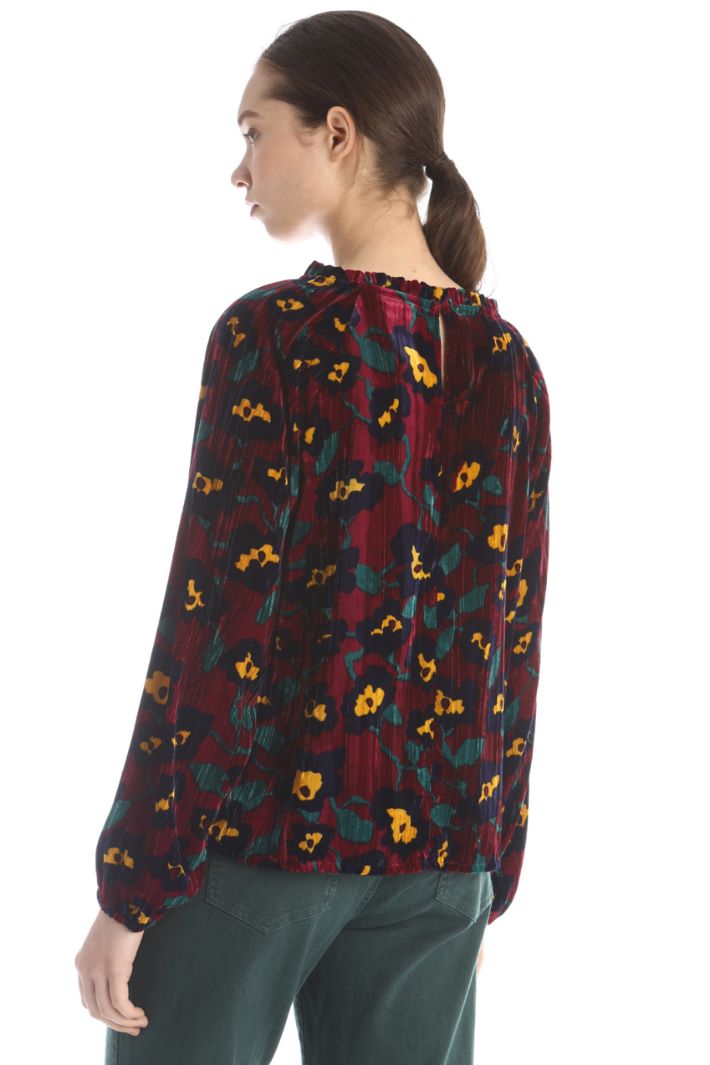 Blusa in velluto - VIOLA BLU - Fashion Market - 2