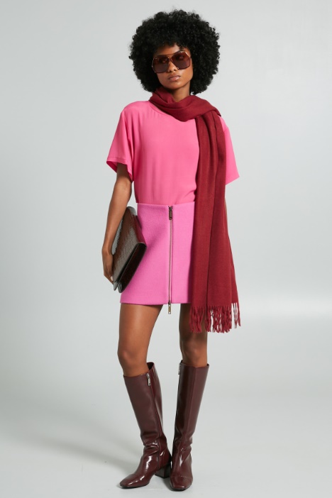 Blusa boxy in misto seta - Fashion Market