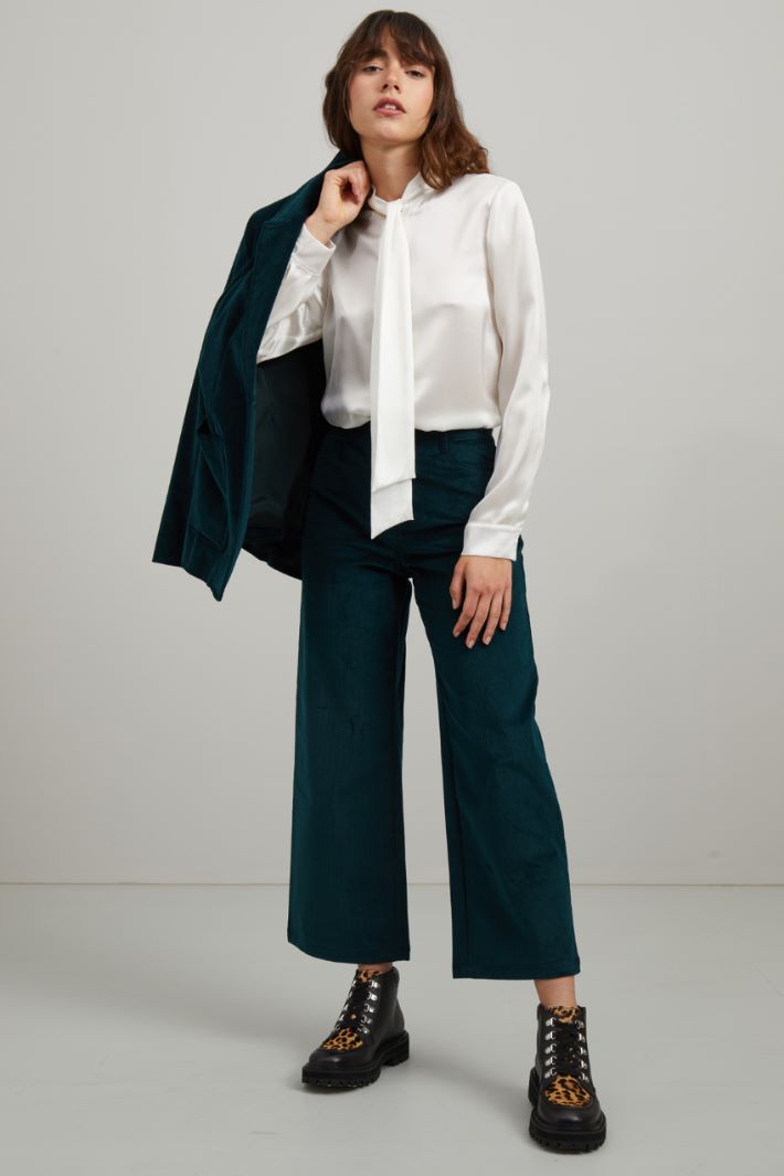 Camicia in pura seta - BIANCO - Fashion Market - 4