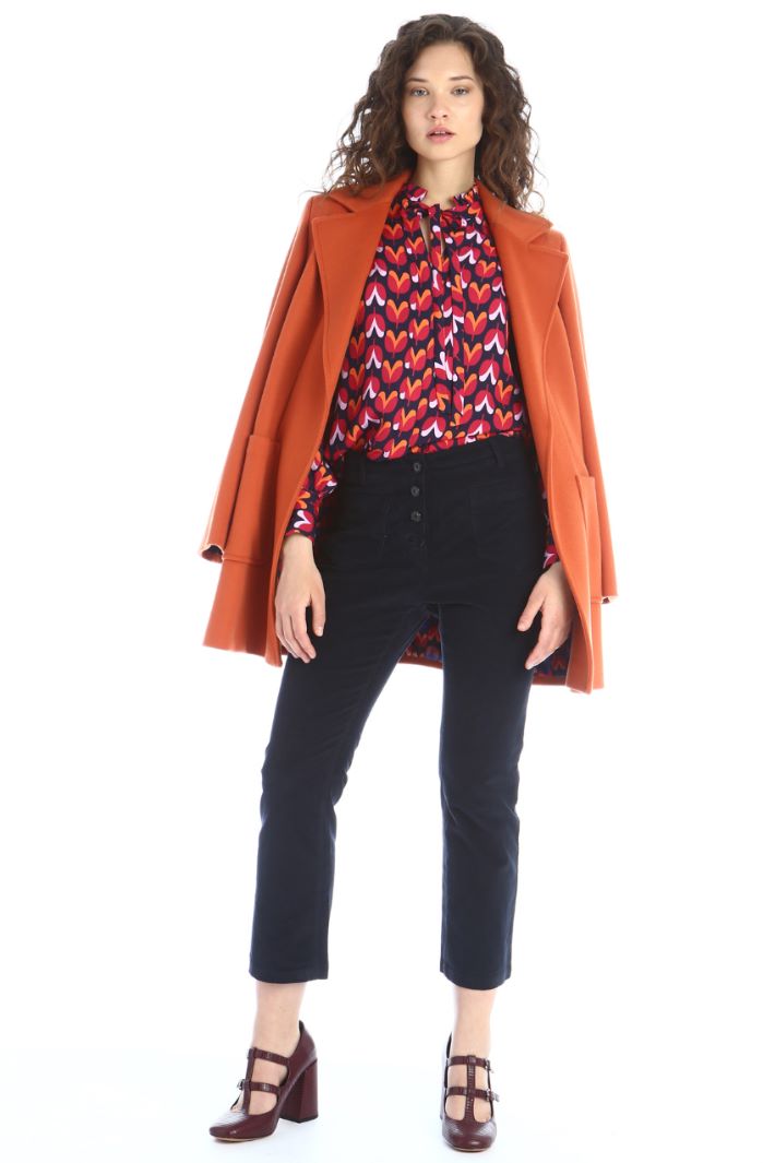 Blusa stampata allover - ROSSO ARANCIONE BLU - Fashion Market - 4