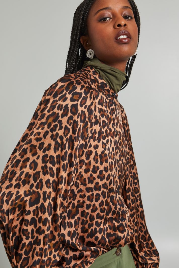 Camicia stampata - MARRONE NERO - Fashion Market - 3