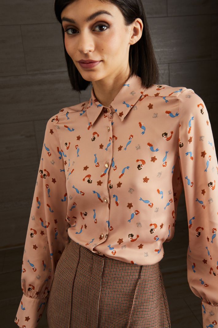 Camicia morbida - ROSA PASTELLO BLU  - Fashion Market - 3
