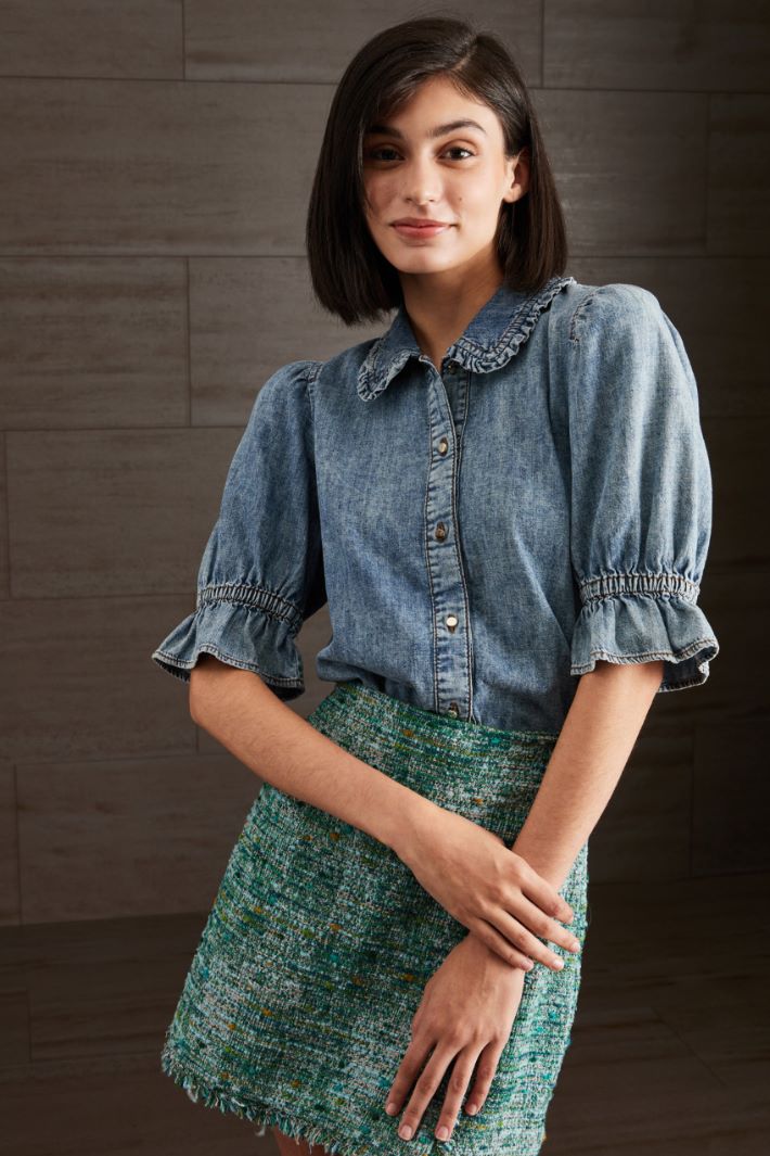 Camicia in denim - AZZURRO DENIM - Fashion Market - 2