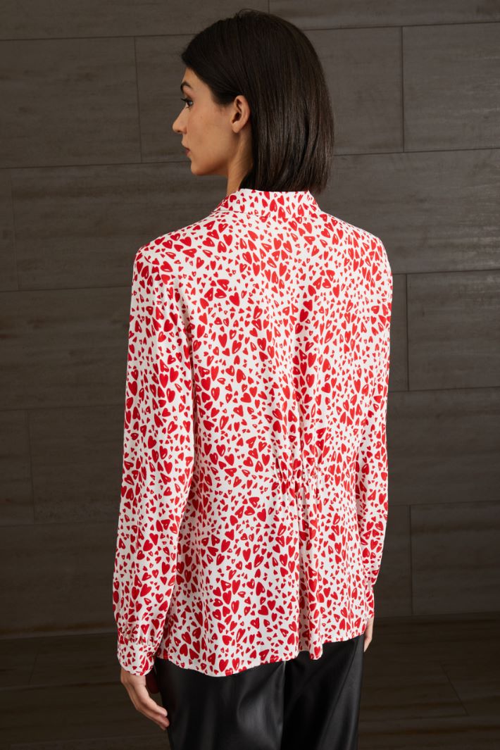 Camicia stampata - BIANCO ROSSO FUOCO - Fashion Market - 4