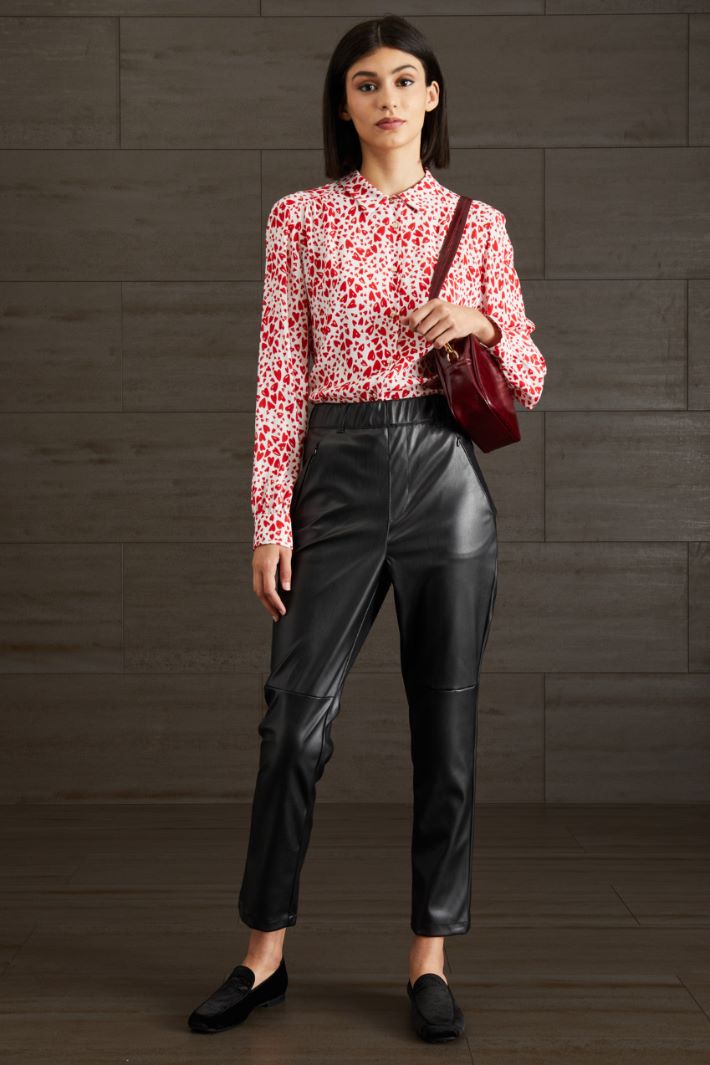 Camicia stampata - BIANCO ROSSO FUOCO - Fashion Market