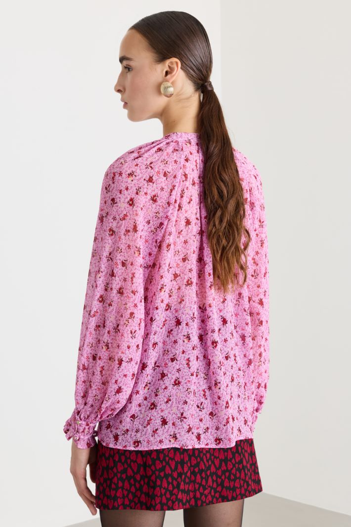 Blusa in crepe - ROSA - Fashion Market - 4