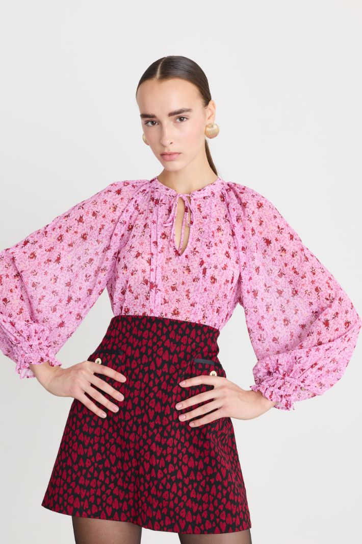 Blusa in crepe - ROSA - Fashion Market - 2