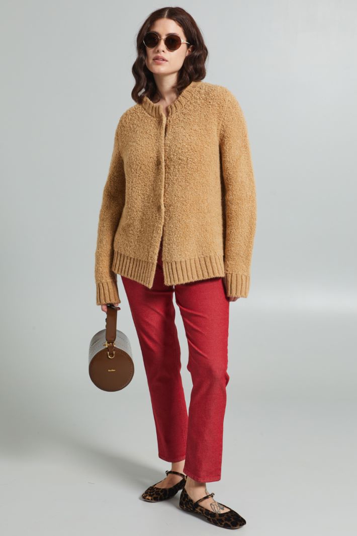 Pantaloni in bull stretch - ROSSO - Fashion Market