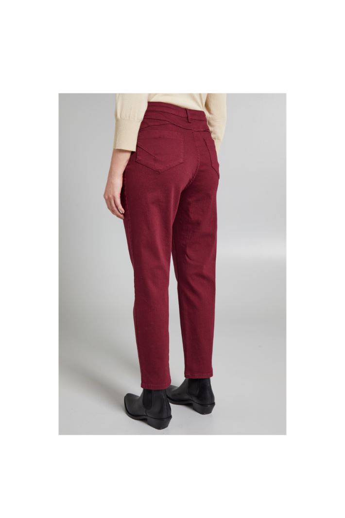 Pantaloni slim in drill - BORDEAUX - Fashion Market - 4