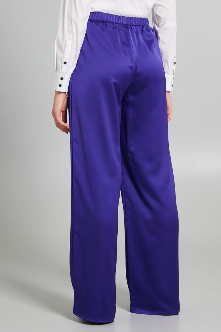 Pantaloni con elastico in vita - VIOLA - Fashion Market - 4