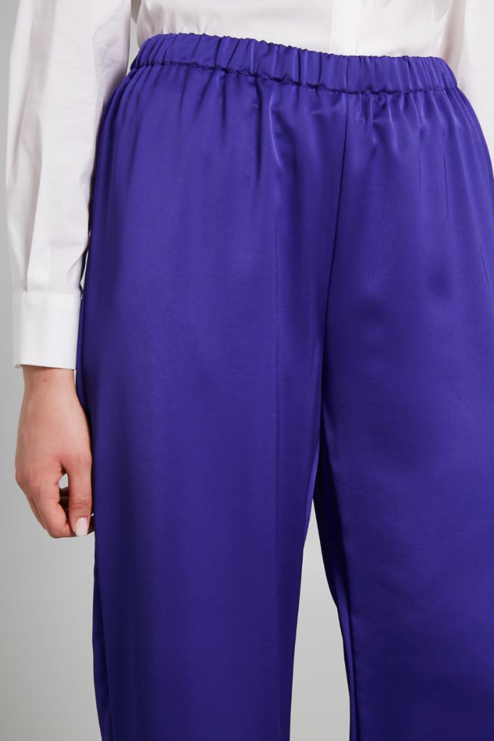 Pantaloni con elastico in vita - VIOLA - Fashion Market - 3