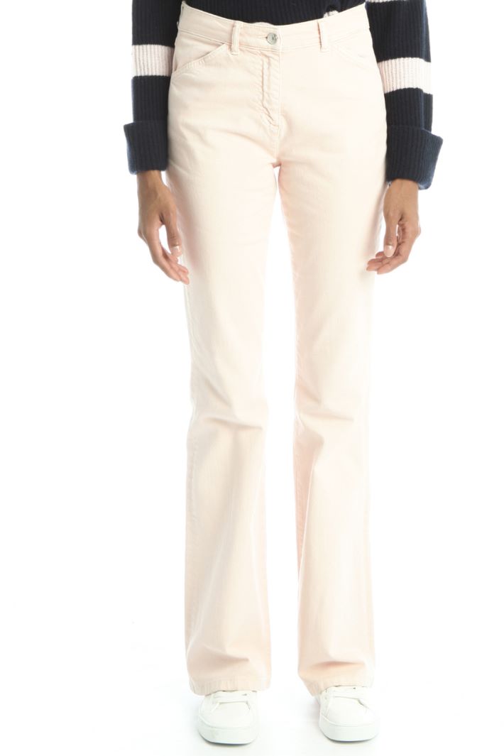 Pantaloni in drill di cotone - ROSA CHIARO - Fashion Market - 2
