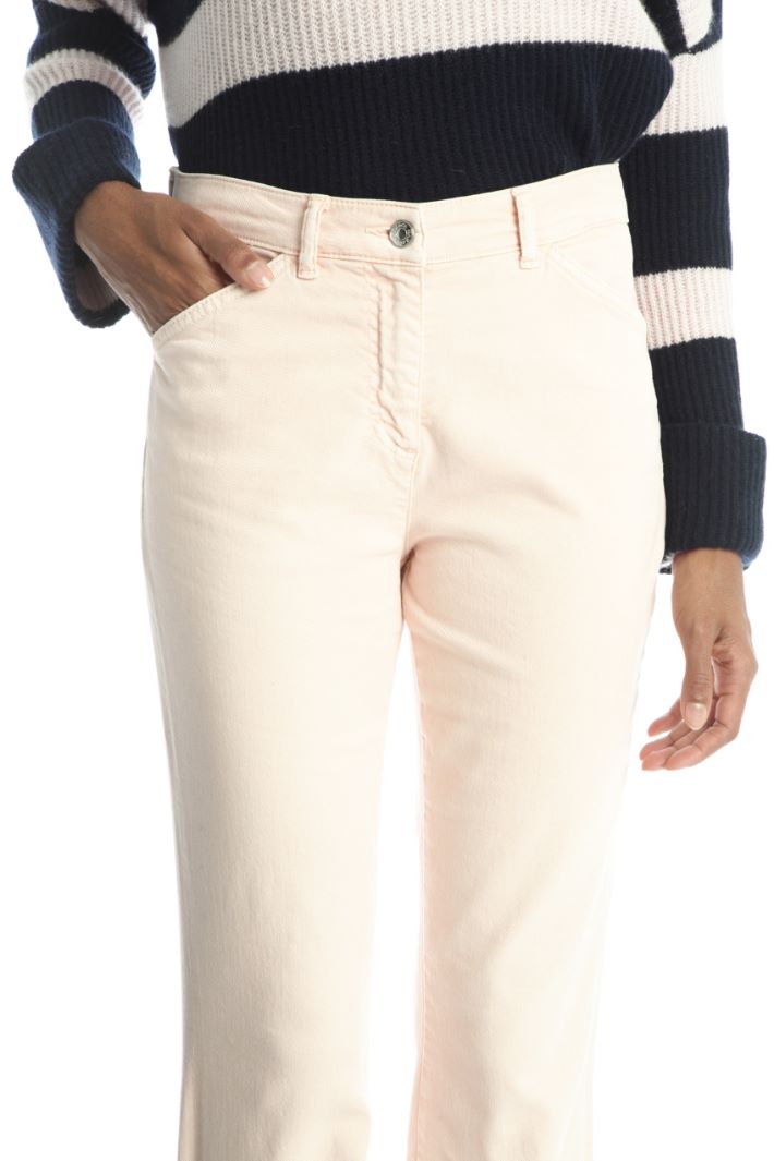 Pantaloni in drill di cotone - ROSA CHIARO - Fashion Market - 3