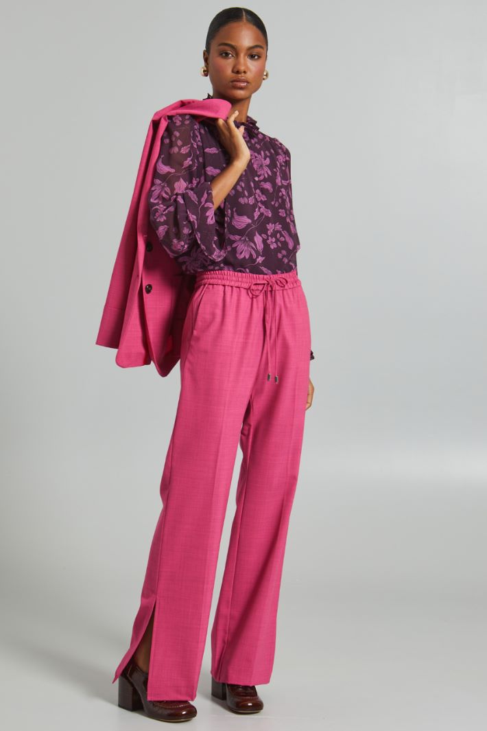 Pantaloni con spacchi - FUCSIA - Fashion Market
