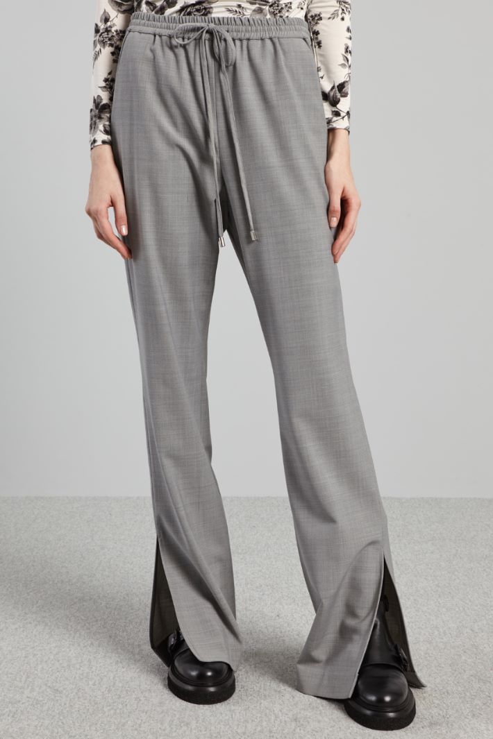 Pantaloni con spacchi - GRIGIO - Fashion Market - 2